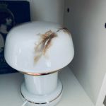 Glaslampa med marmoreffekt - ny el