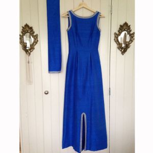 Vintage Klänning Thaisiden skräddarsydd 1965