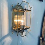 Vägglampa metall - ny sladd