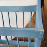 Väggkorg trä blåmålad