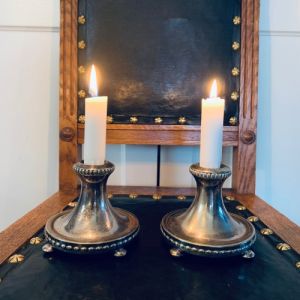 Paret ljusstakar nysilver