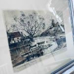 Paret originaletsningar - Hammarby Kvarn och Lilla Glasbruksgatan - av E Hällgren