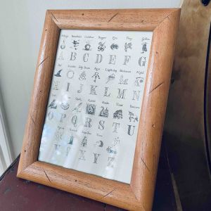 Träram med vykort från Minalima Harry Potter