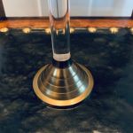 Ljusstake glas mässing