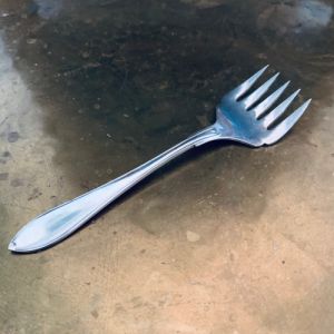 Liten gaffel bred nysilver