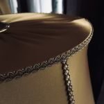 Lampskärm Engelsk - Oval - Slät Satin - 8 storlekar - 6 färger - flera kantband