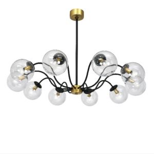 Serenety Svart Mässing med transparenta kupor