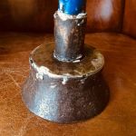 Ljusstake av gammal vagnstrumpet