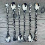 Set med 6 långsmala teskedar