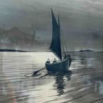 Metallram med äldre etsning