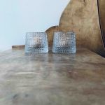 Paret ljushållare värmeljus