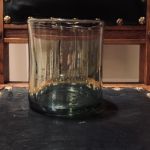 Handblåst glasskål gulgrönt glas