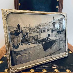 Ram dekorativ – motiv "Arabiska kvinnor på taken i Tunis"