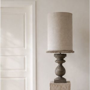 Lampskärm Carolin Cylindrisk med frans - 2 storlekar - 2 färger - flera fransfärger