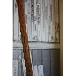 Antik käpp med smidesfot