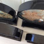 Set med fyra kinesiska bordstavlor