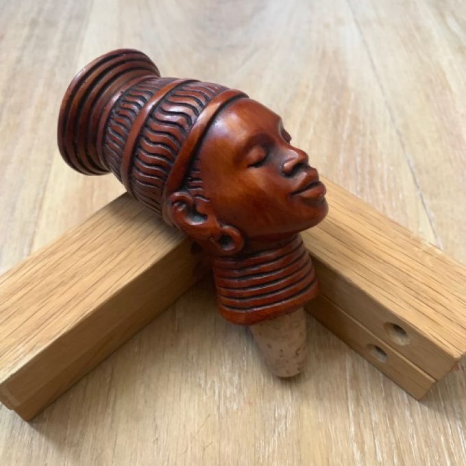 Handsnidad träkork - Afrikansk Kvinna