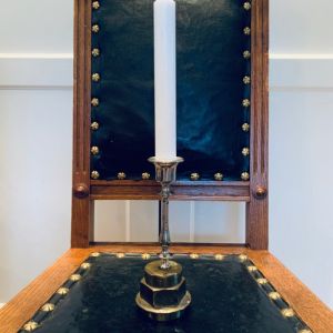 Unik ljusstake av hästvagnsdel