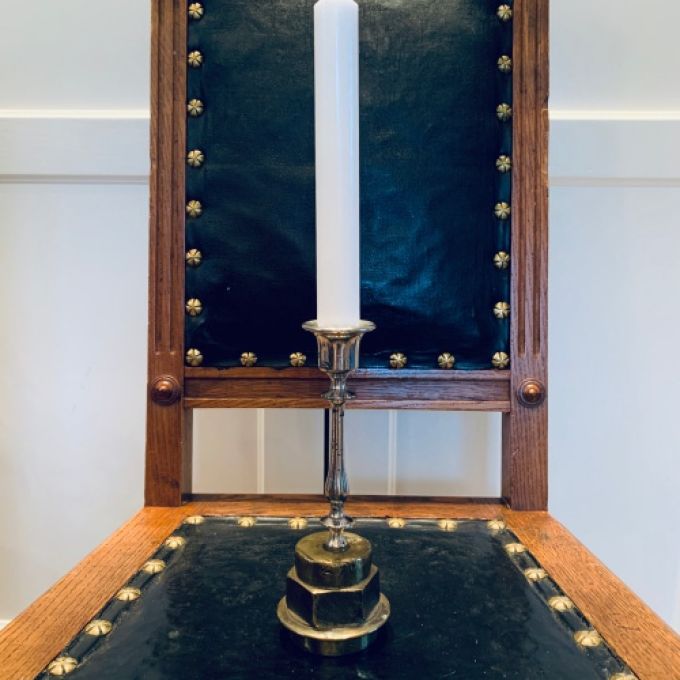 Unik ljusstake av hästvagnsdel