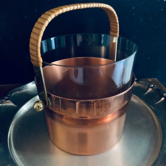 Kopparbehållare med glasinsats - Ystad Metall