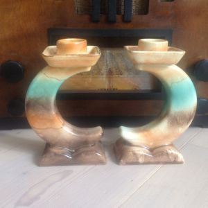 Paret ljusstakar Art Nouveau