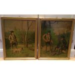 Paret Tavlor Jägare Kartongtryck