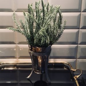 Nysilverpokal med ställ