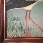 Skolplansch Stork Inramad