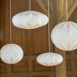 Taklampa Twister Rund Stretchtyg Lyx - 3 storlekar - 7 färger