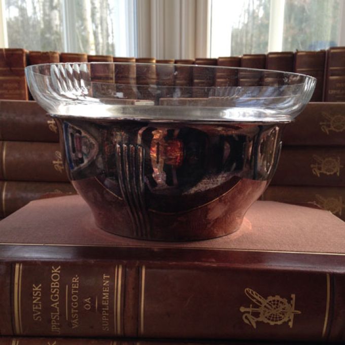 Vas Nysilver med Glasinsats